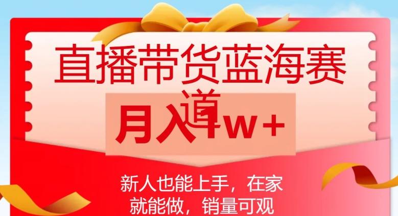 直播带货蓝海赛道，新人也能上手，在家就能做，销量可观，月入1w【揭秘】-网创