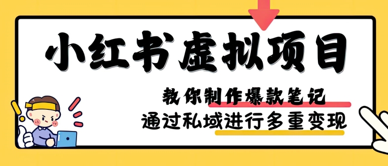 小红书虚拟项目实战，爆款笔记制作，矩阵放大玩法分享-网创