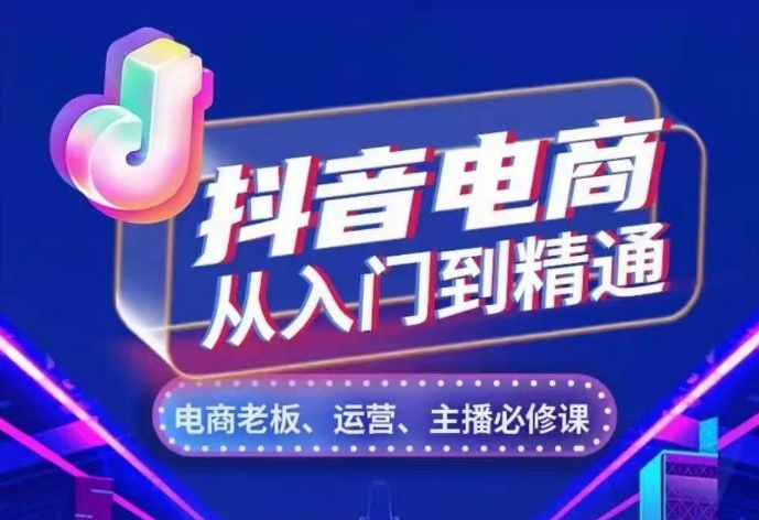 抖音电商从入门到精通，​从账号、流量、人货场、主播、店铺五个方面，全面解析抖音电商核心逻辑-网创