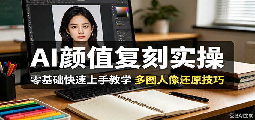 AI颜值复刻实操，零基础快速上手教学，多图人像还原技巧-网创