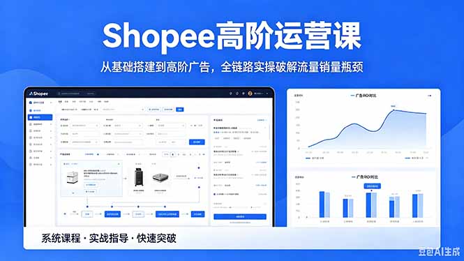 Shopee高阶运营课-2026年5月更新，从基础搭建到高阶广告，全链路实操破解流量销量瓶颈-网创