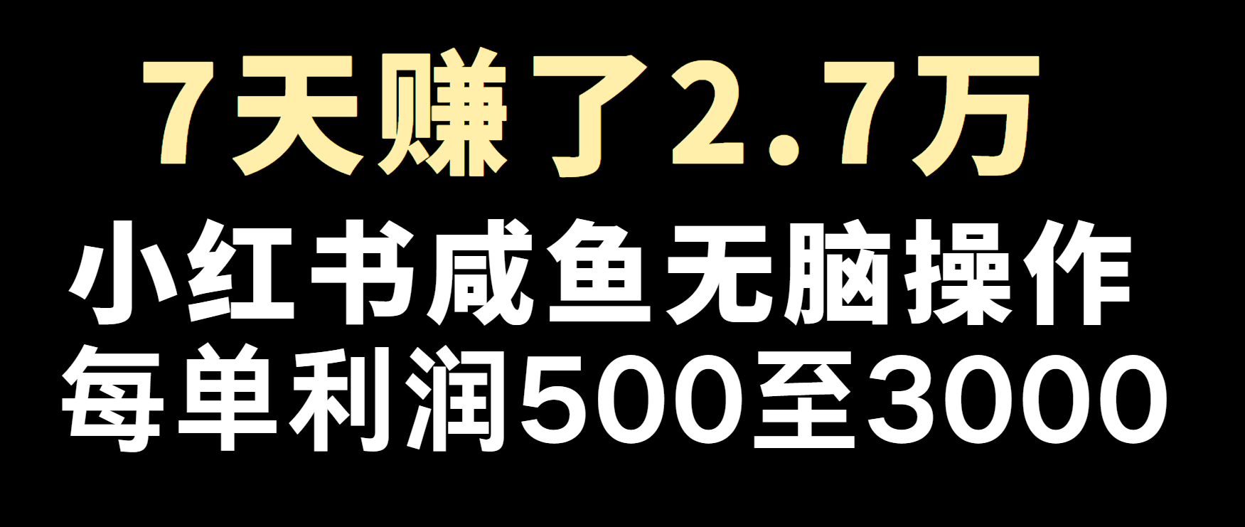 冷门暴利，超级简单的项目0成本玩法，每单在500至4000的利润-网创