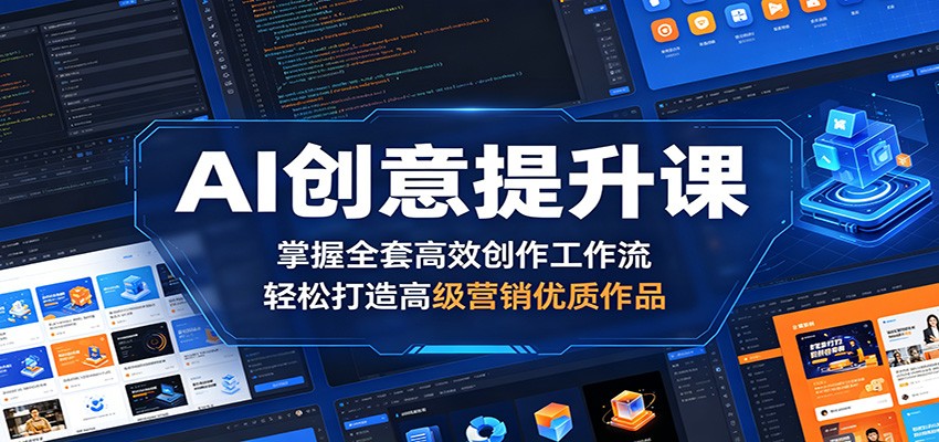 AI创意提升课：掌握全套高效创作工作流，轻松打造高级营销优质作品-网创
