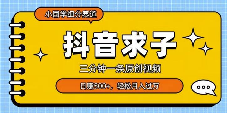 小国学细分赛道，三分钟一条原创视频，日赚500+，可矩阵复制-网创