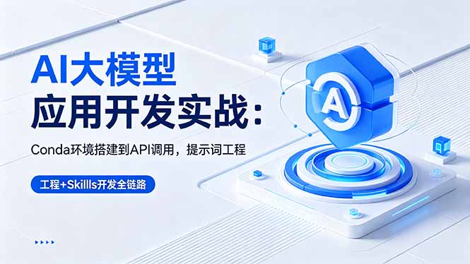 AI 大模型应用开发实战：Conda环境搭建到API调用，提示词工程+Skills开发全链路-网创