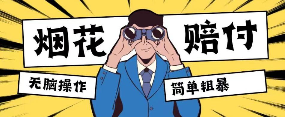 最新蓝海玩法，烟花爆竹赔付，单订单赔付200-500无脑操作【仅揭秘】-网创